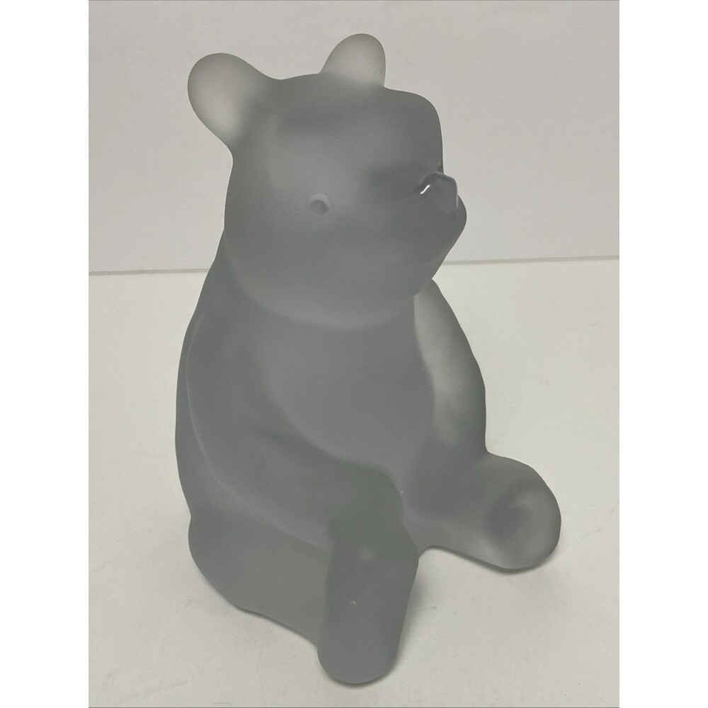 Disney Classic Winnie The Pooh 5” Frosted Crystal Glass Figurine by Charpente